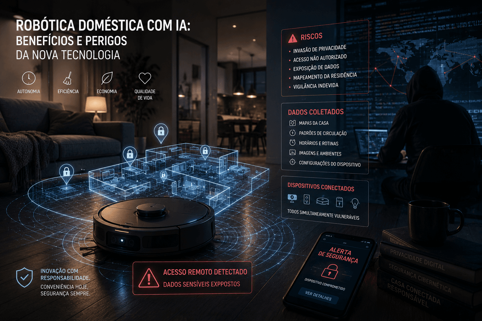 Robótica Doméstica com IA: Os Benefícios e Perigos da Nova Infraestrutura Invisível